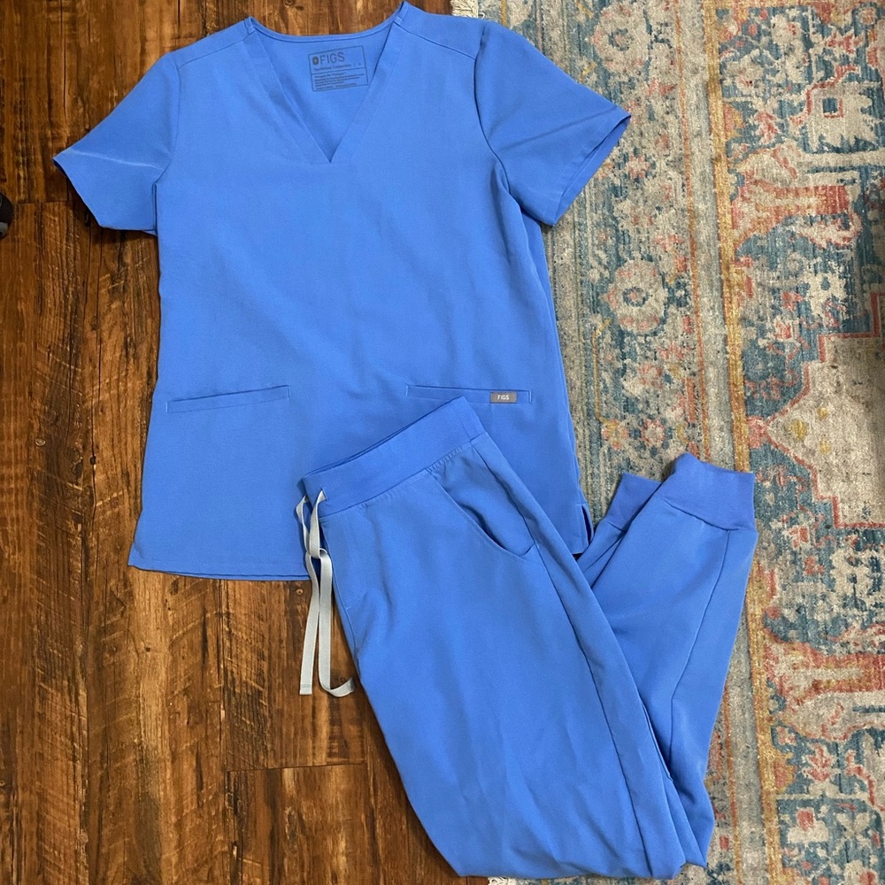 FIGS SCRUBS - CEIL BLUE - WORN ONCE